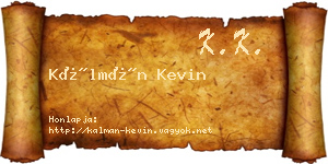 Kálmán Kevin névjegykártya