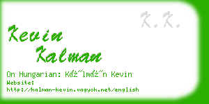 kevin kalman business card